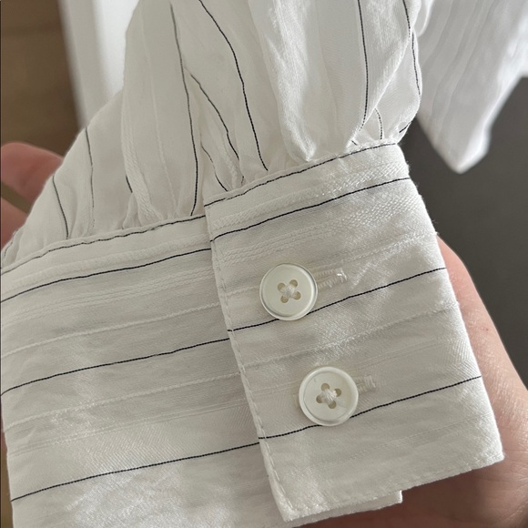 NWT Madewell Ruffle Button-Up Top (XS) - Picture 9 of 11